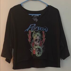 Poison Black Graphic Long Sleeve Women's Top